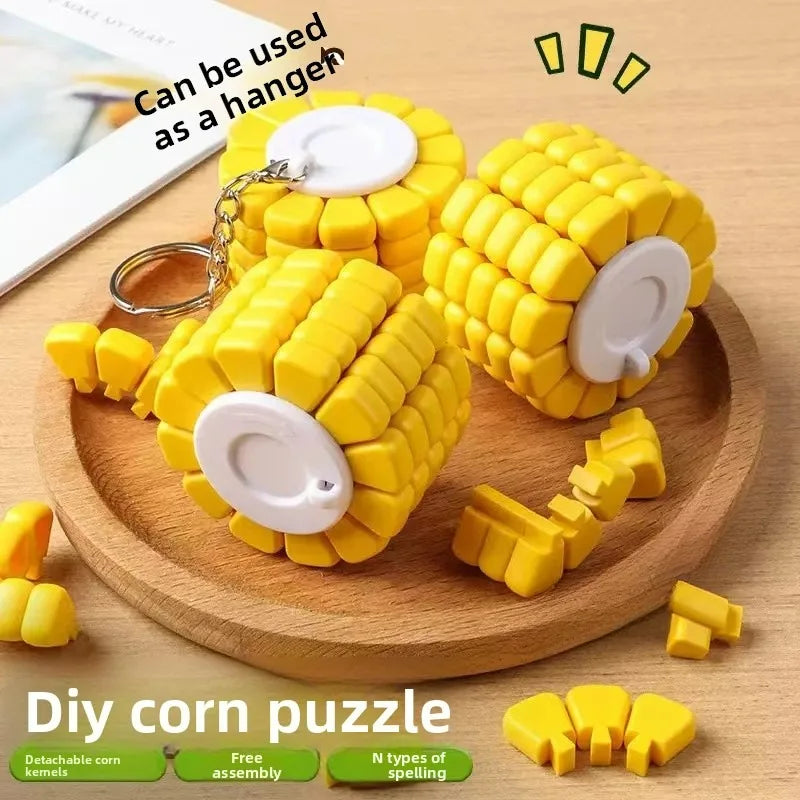 CORN PUZZLE KEYRING