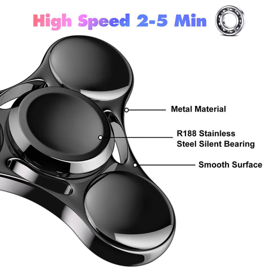 Rainbow Fidget Spinner Toys Metal UFO Small Handheld Finger Spinners Gift for Kids Adults Spinning Top Focus Desk Fingertip