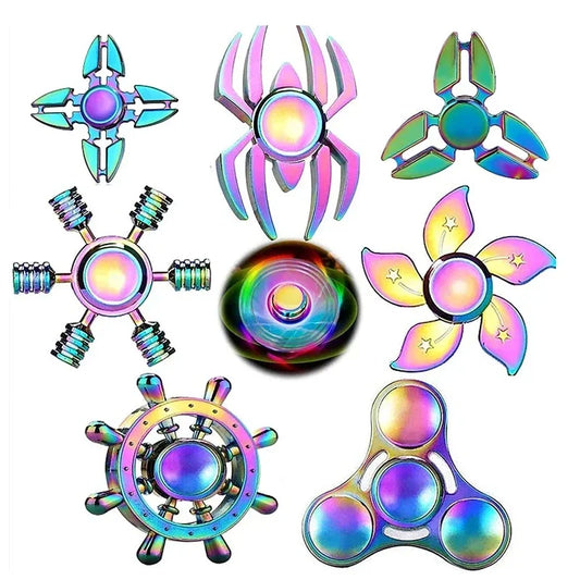 Creative EDC Fidget Spinner Metal Toy Rainbow Spiner R118 Hand Spinner Toys Adult Relieves Stress Children Raytheon Mushroom